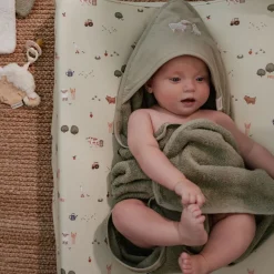 Aankleedkussenhoes - Groen - Little Farm