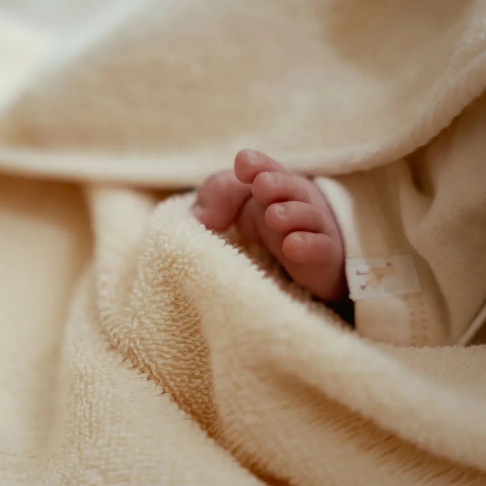 Badcape - Wit - 75 x 75 - Newborn Naturals - Little Goose