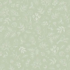 Behangstaal vliesbehang – Groen – Forest Friends – Forest Wonder