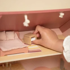 Draagbaar poppenhuis hout