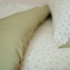 Eenpersoons dekbedovertrek - Groen - Essentials - Blueberry Leaves