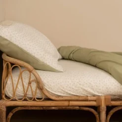 Eenpersoons hoeslaken - Groen - Essentials - Blueberry Leaves