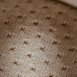 Gebreid ledikantdeken - Fleece - Beige - Essentials