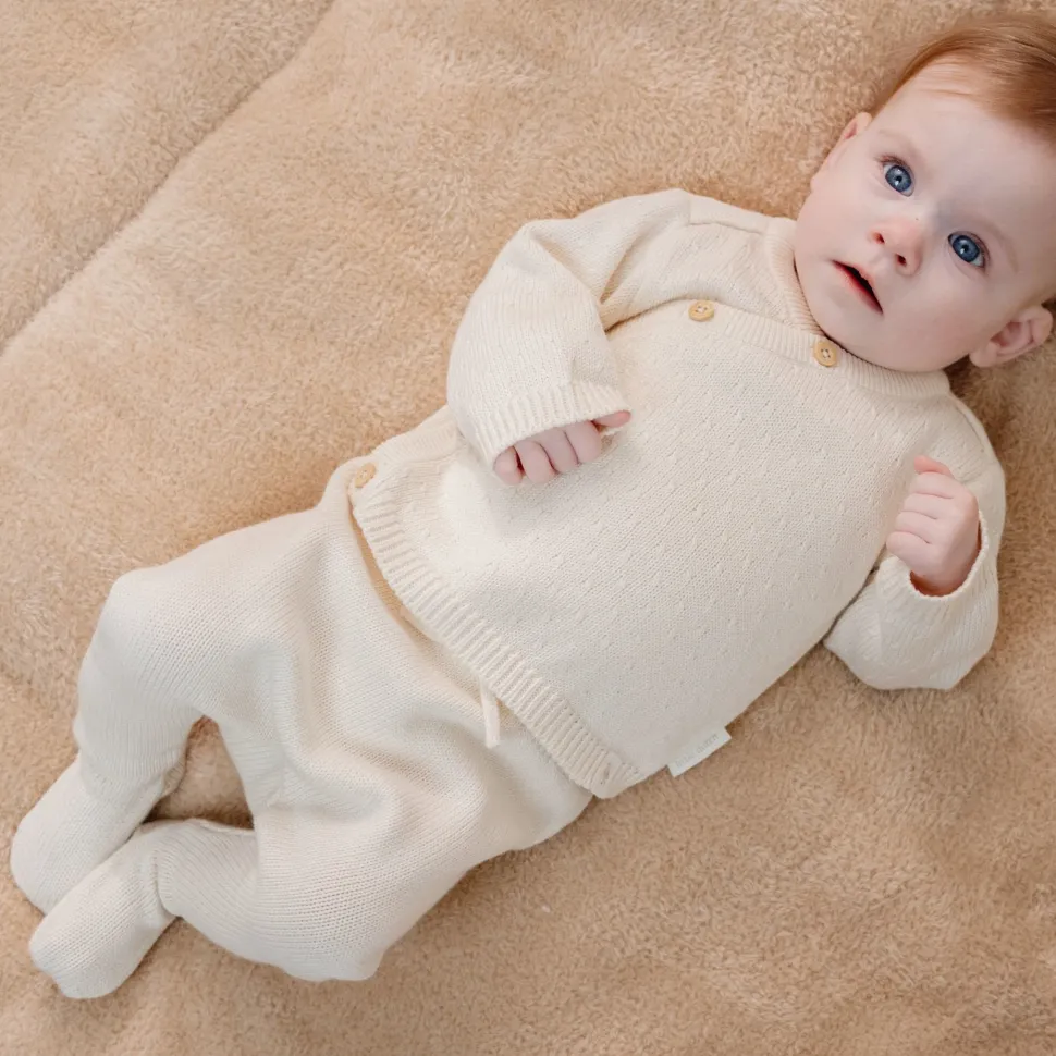 Gebreide broek - Wit - Newborn Naturals