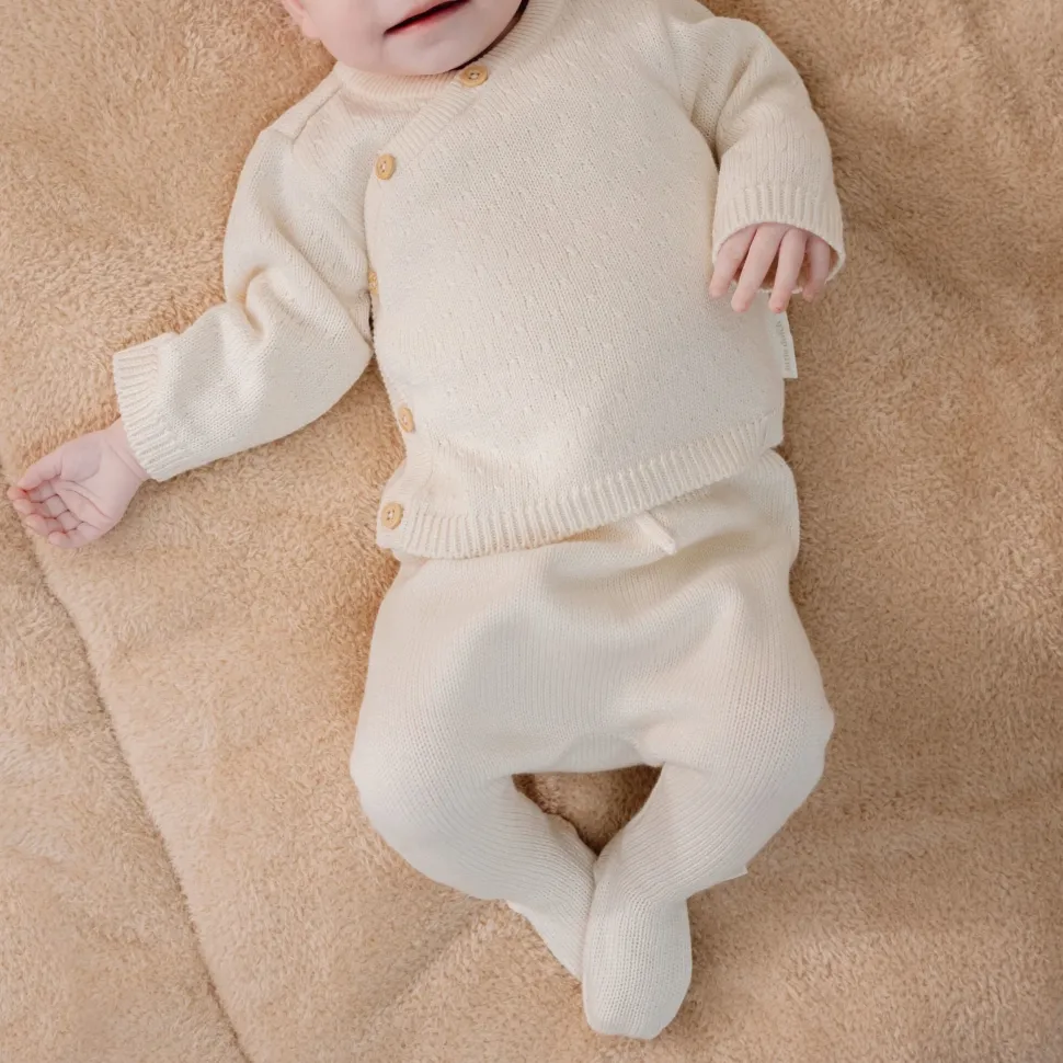 Gebreide broek - Wit - Newborn Naturals