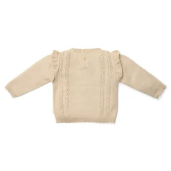 Gebreide trui - Ruffle -  Zand - Fairy Garden