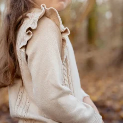 Gebreide trui - Ruffle -  Zand - Fairy Garden