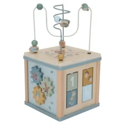 Houten activiteitenkubus - Blauw - Forest Friends