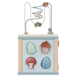 Houten activiteitenkubus - Blauw - Forest Friends