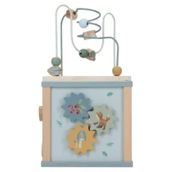 Houten activiteitenkubus - Blauw - Forest Friends