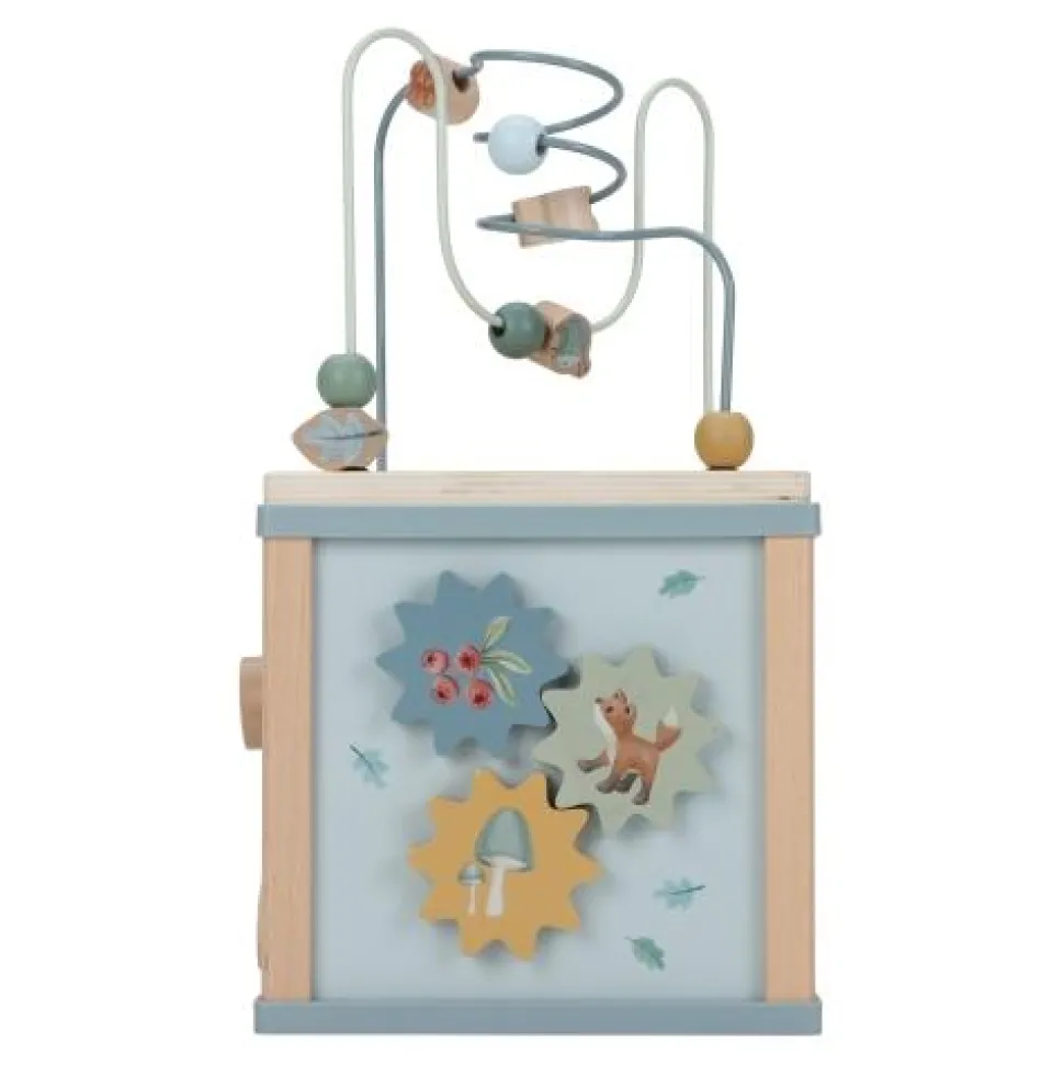 Houten activiteitenkubus - Blauw - Forest Friends