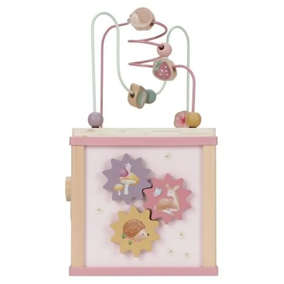 Houten activiteitenkubus - Roze - Fairy Garden