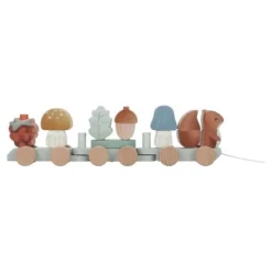 Houten Blokkentrein - Blauw - Forest Friends