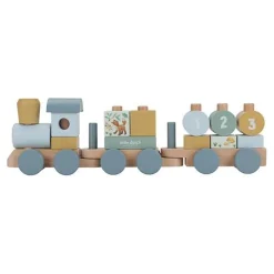 Houten Blokkentrein - Blauw - Forest Friends