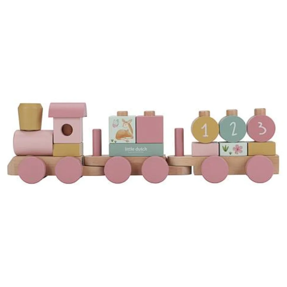 Houten Blokkentrein - Roze - Fairy Garden