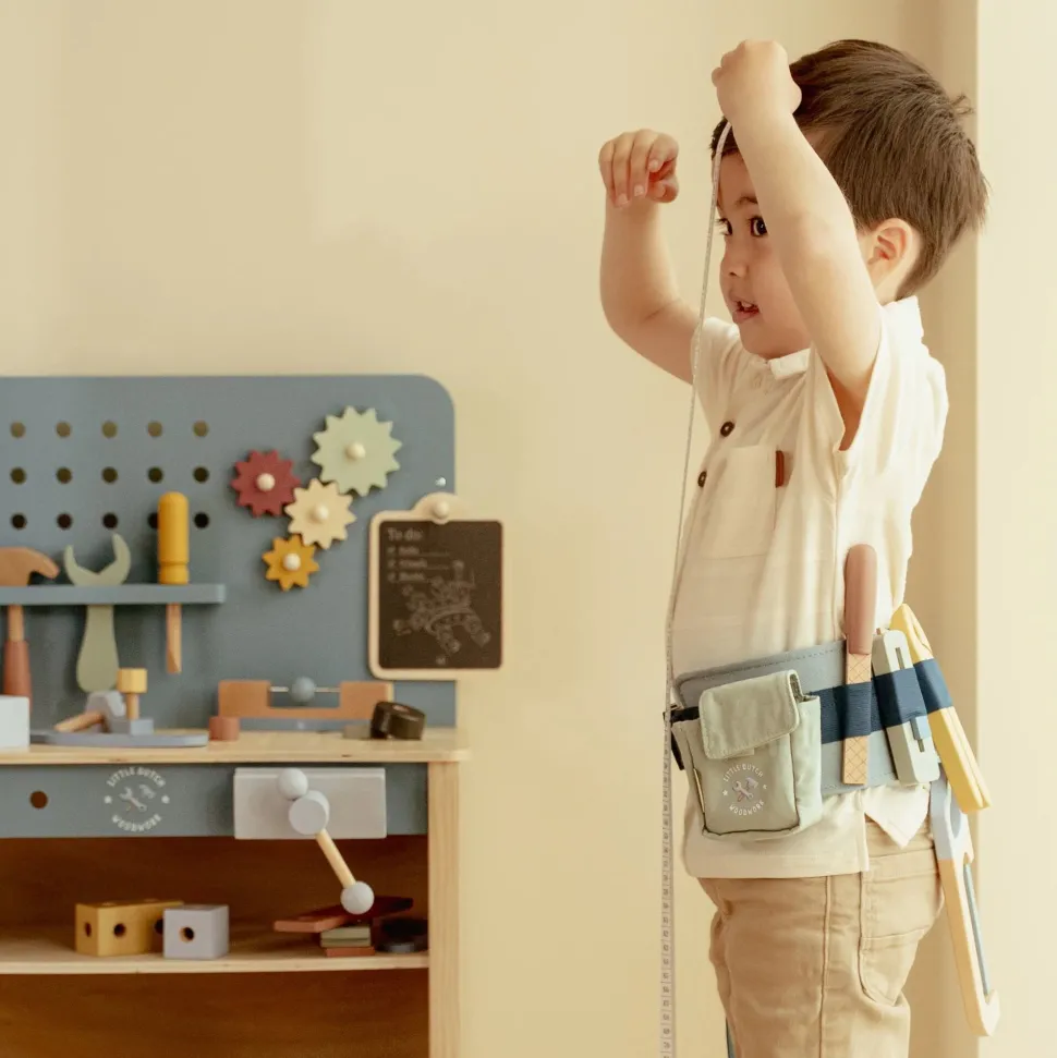 Houten gereedschapsriem - Blauw - Essentials