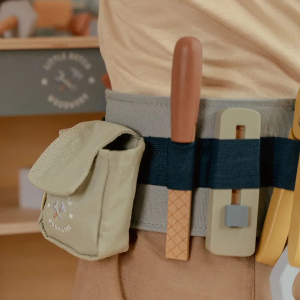 Houten gereedschapsriem - Blauw - Essentials