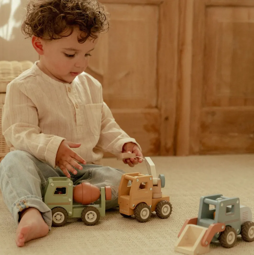 Houten hijskraan – Geel – Essentials