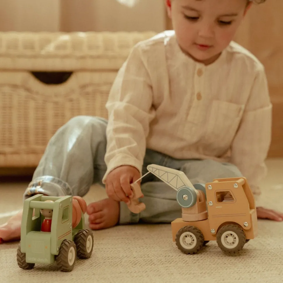 Houten hijskraan – Geel – Essentials