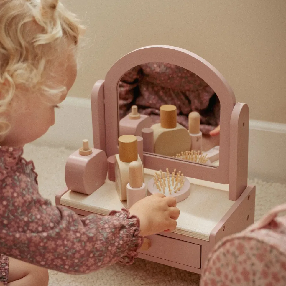 Houten kaptafel - Roze - Essentials