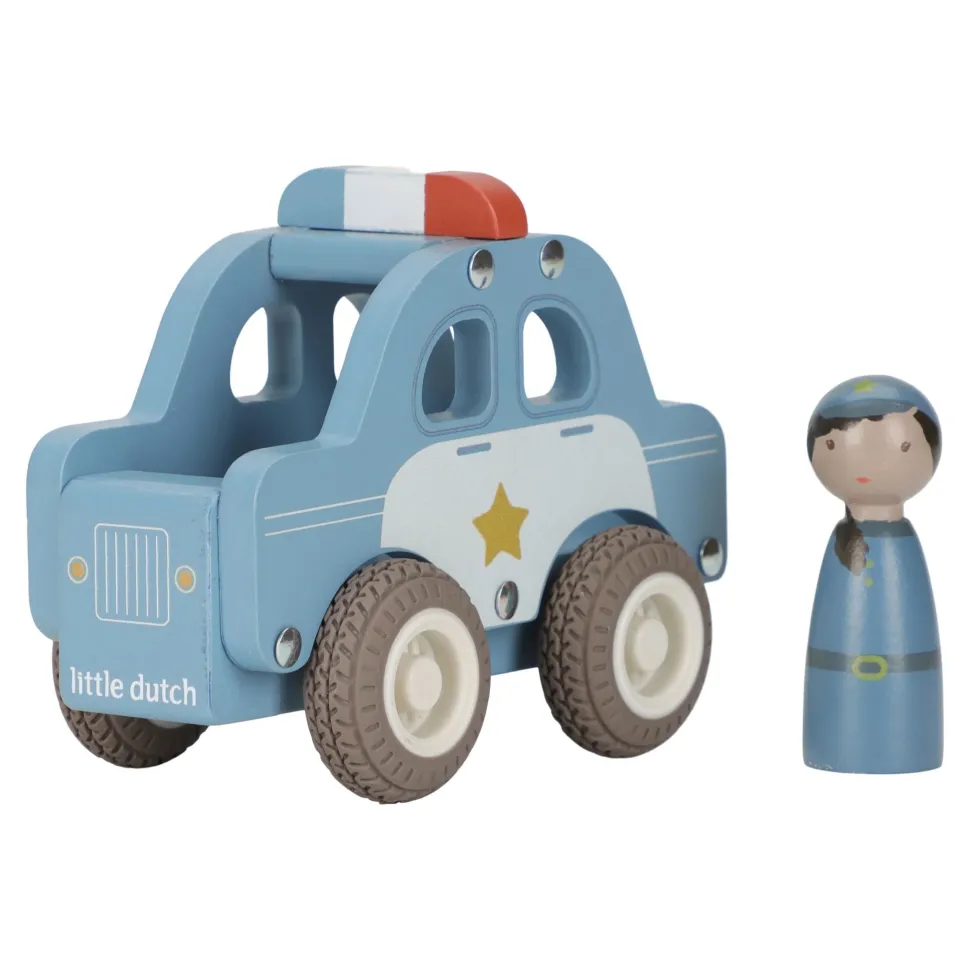 Houten politiewagen – Blauw – Essentials