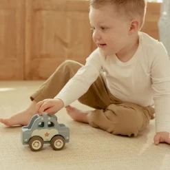 Houten politiewagen – Blauw – Essentials