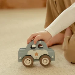 Houten politiewagen – Blauw – Essentials