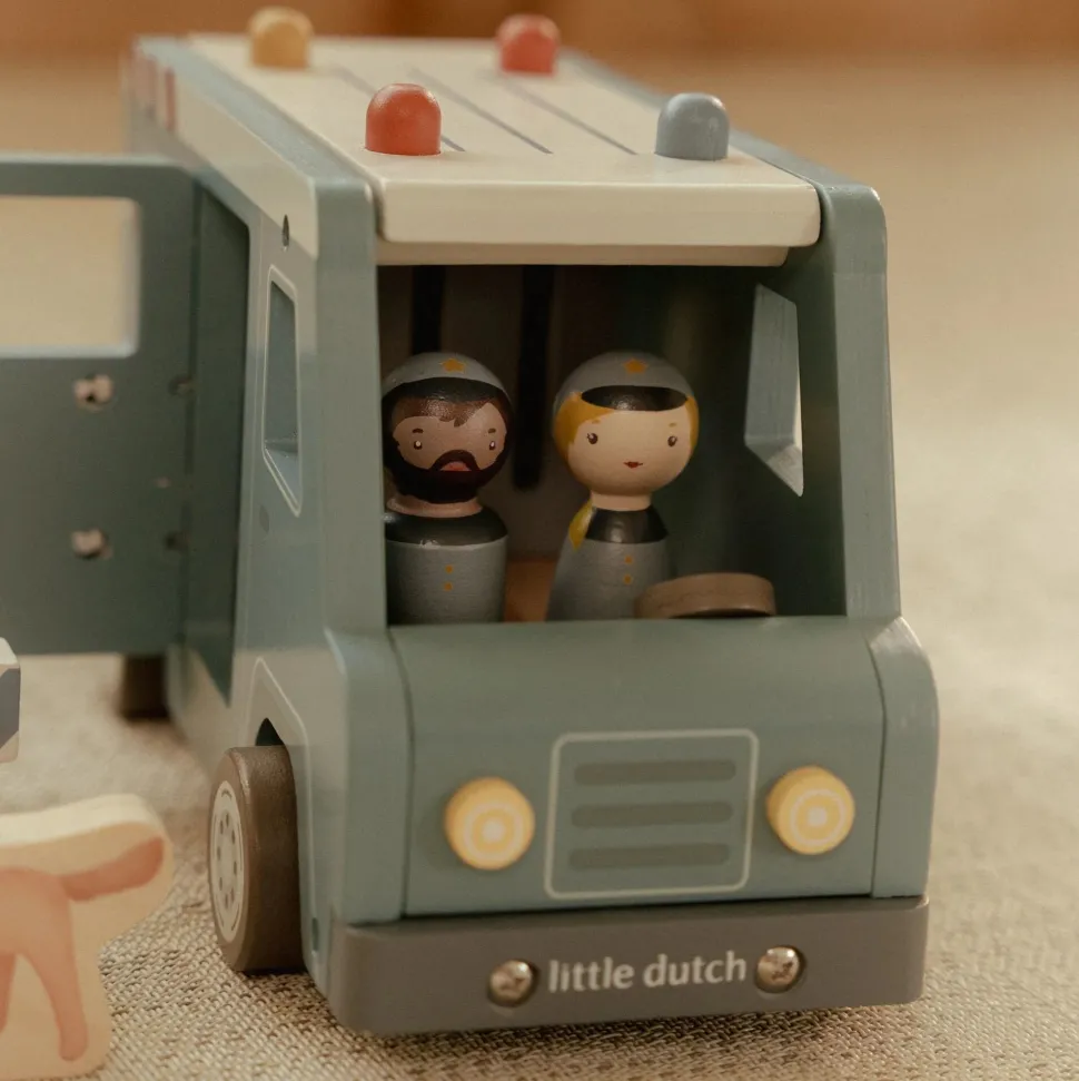 Houten politiewagen – Blauw – Essentials