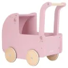 Houten poppenwagen - Roze