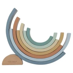 Houten Stapelregenboog - Blauw - Forest Friends