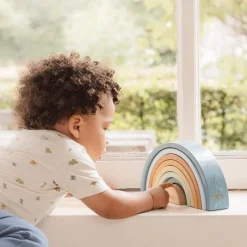 Houten Stapelregenboog - Blauw - Forest Friends