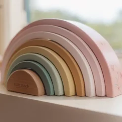 Houten Stapelregenboog - Roze - Fairy Garden