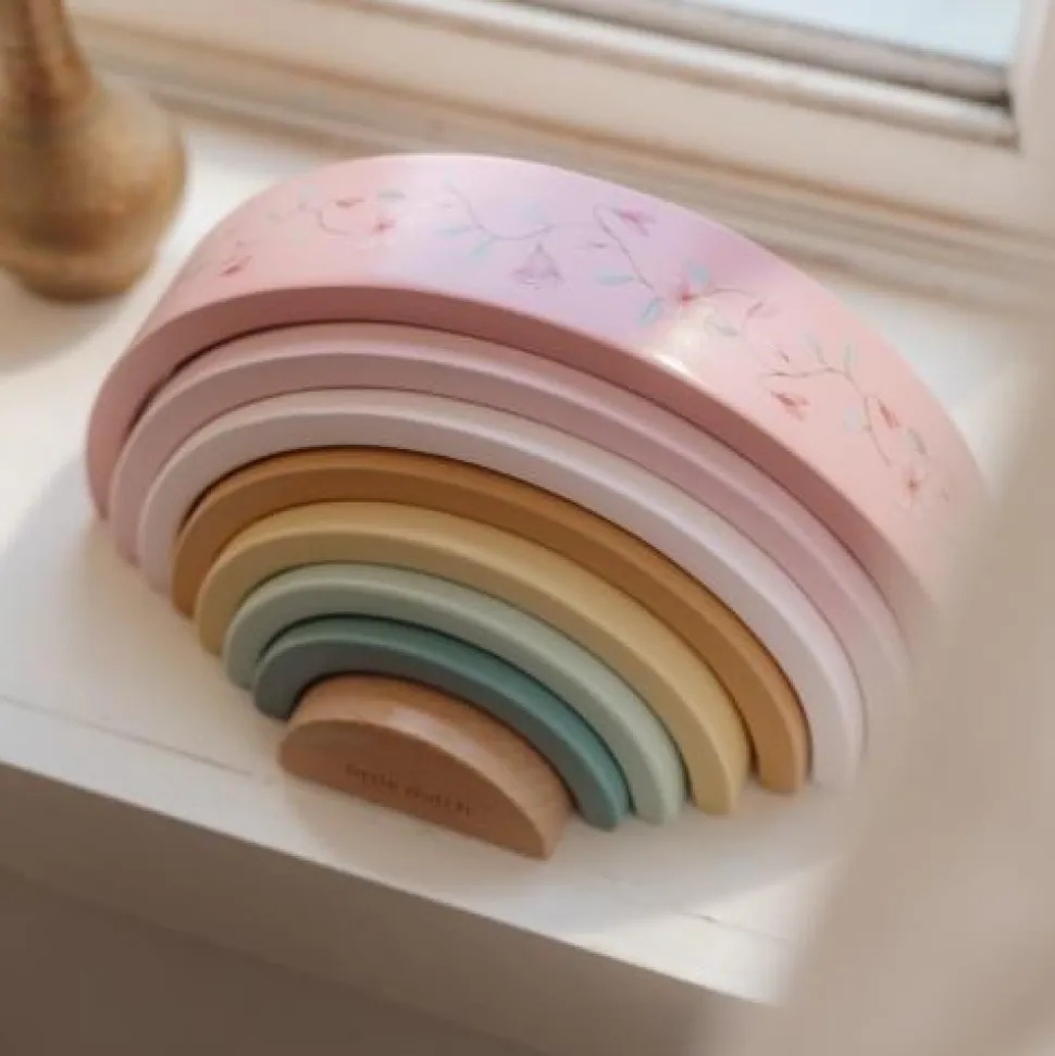 Houten Stapelregenboog - Roze - Fairy Garden