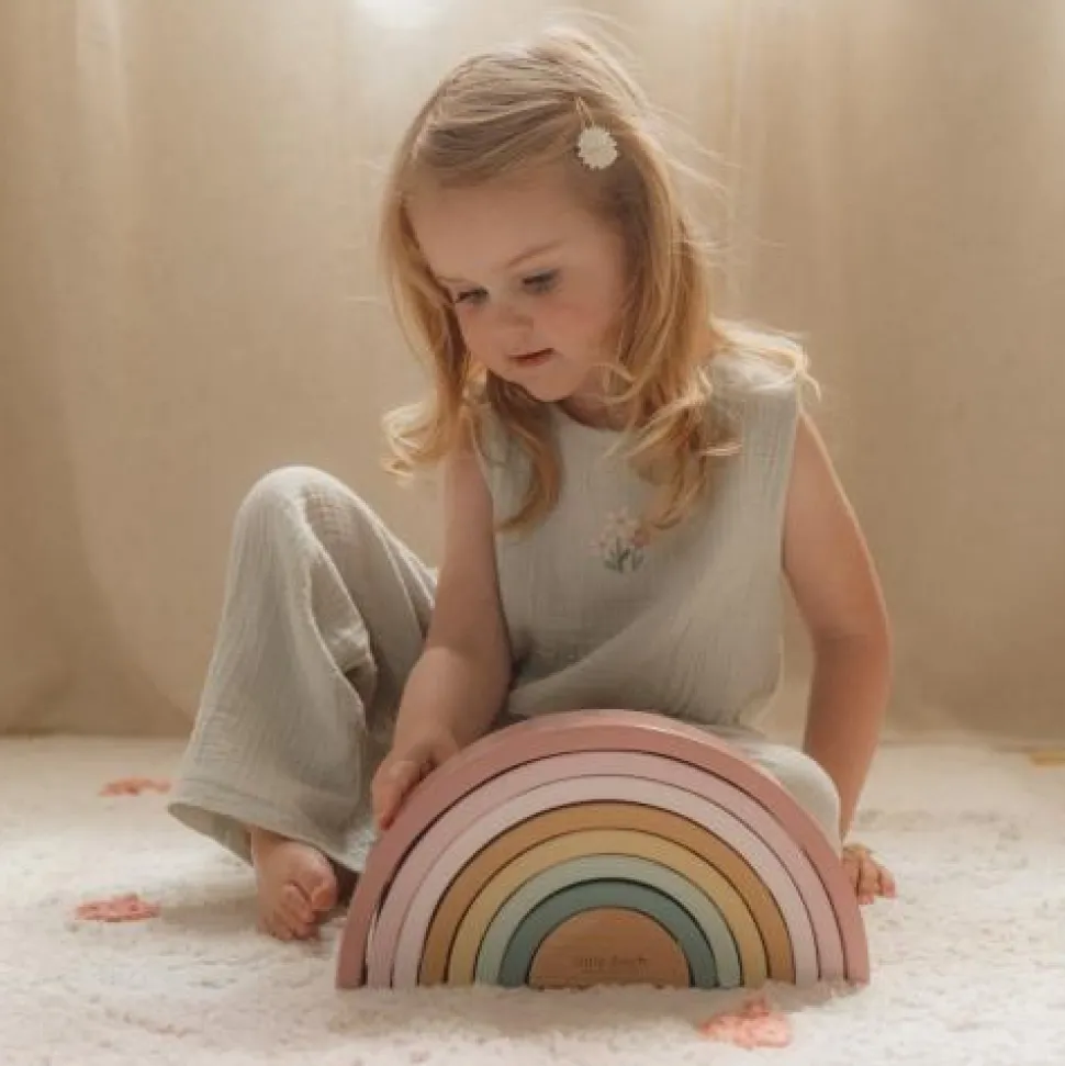 Houten Stapelregenboog - Roze - Fairy Garden