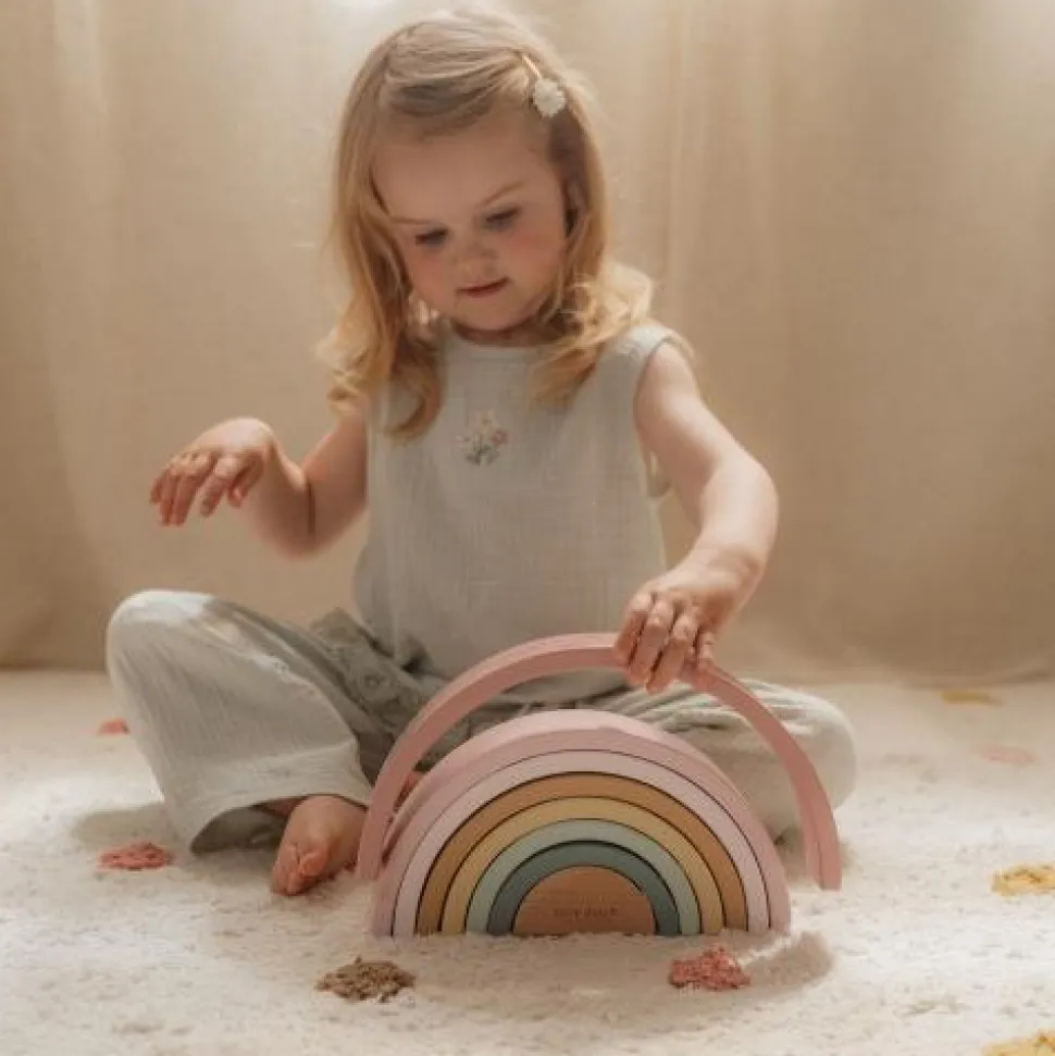 Houten Stapelregenboog - Roze - Fairy Garden