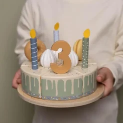 Houten Verjaardagstaartje - Blauw - Essentials