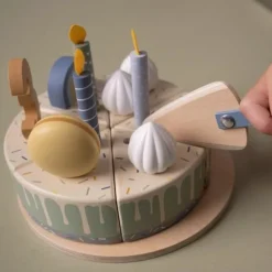 Houten Verjaardagstaartje - Blauw - Essentials