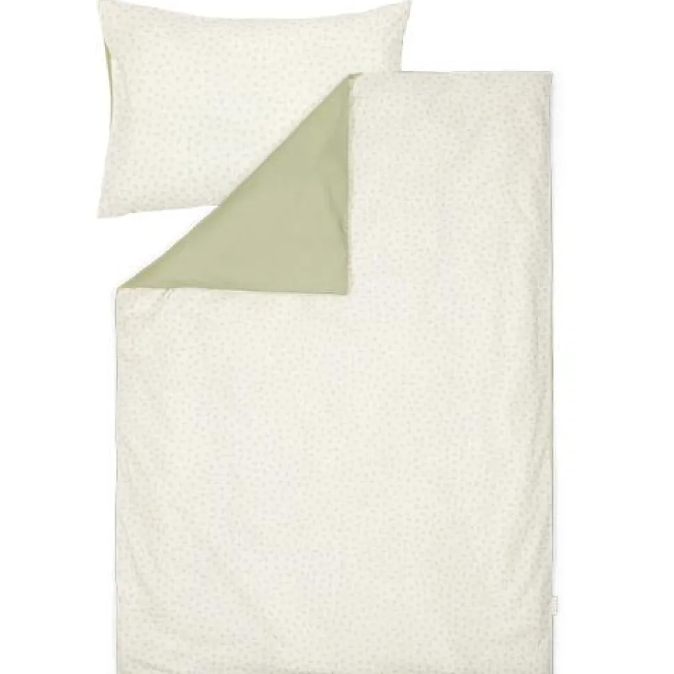 Junior dekbedovertrek - Groen - Essentials - Blueberry Leaves