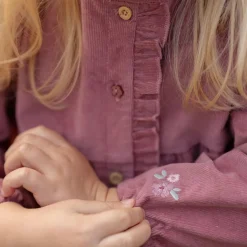 Jurk lange mouw - Roze - Fairy Garden - Corduroy