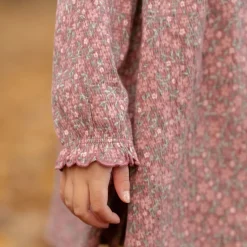 Jurk lange mouw - Roze - Fairy Garden - Bloemen