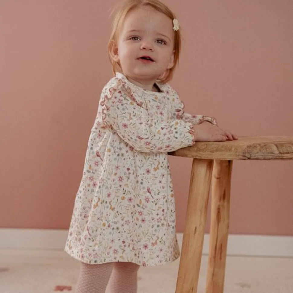 Jurk lange mouw - Wit - Fairy Garden