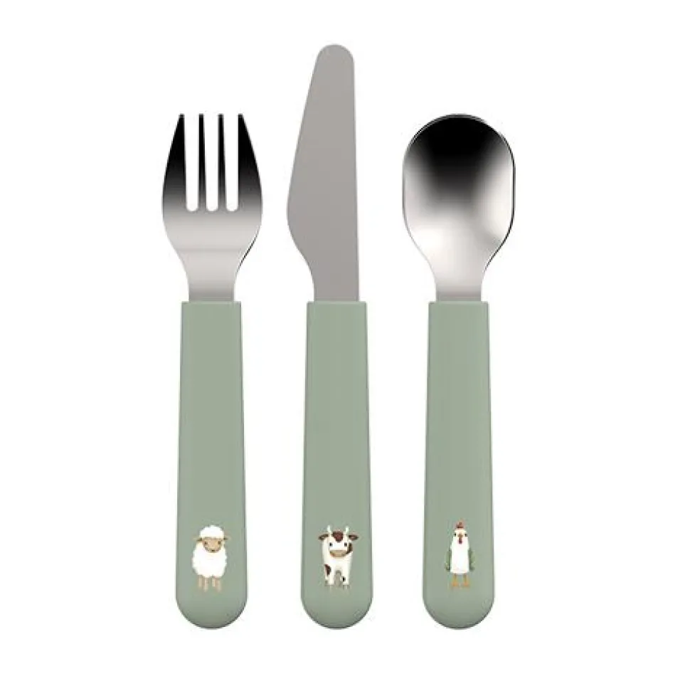 Kinderbestekset - Groen - Little Farm