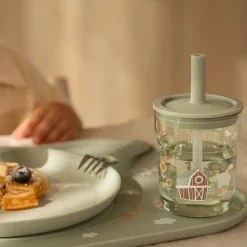 Kinderglas 250 ml Met Rietje Little Farm