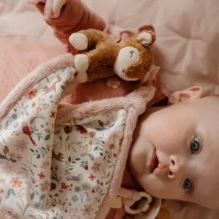 Knuffeldoekje print Hert - Roze - Fairy Garden