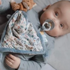 Knuffeldoekje print Vos - Blauw - Forest Friends