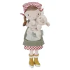 Knuffelpop Boerin Rosa met schaap 35cm