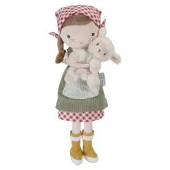 Knuffelpop Boerin Rosa met schaap 35cm