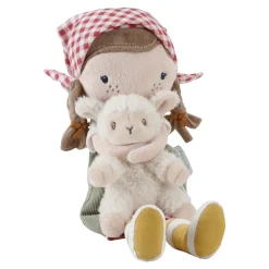 Knuffelpop Boerin Rosa met schaap 35cm