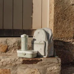 Lunchset - Schoolbeker en lunchbox - Groen - Little Farm