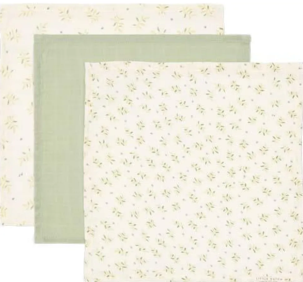 Monddoekjes set - Groen - Essentials - Blueberry Leaves